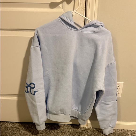 Edikted Tops - Edikted Soft Blue Hoodie with Pink Tag